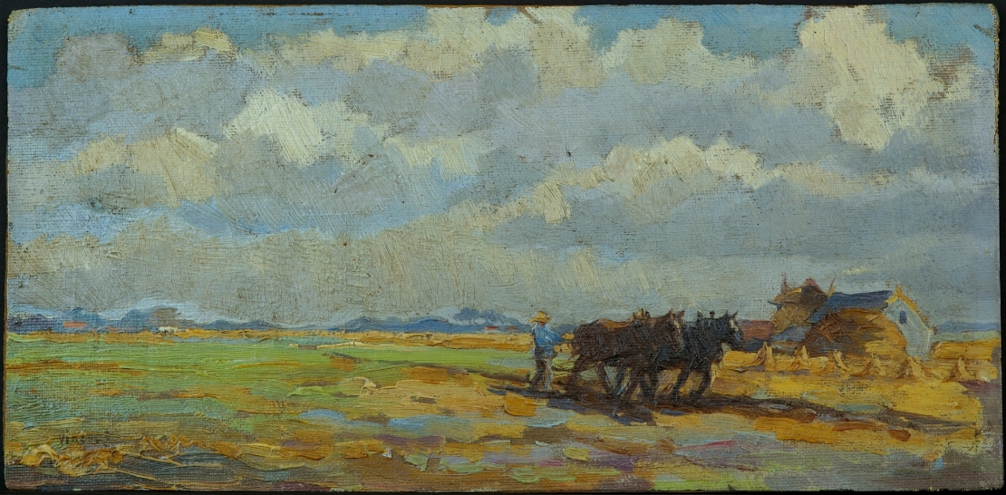 Vincent van Gogh - Landscape with ploughman